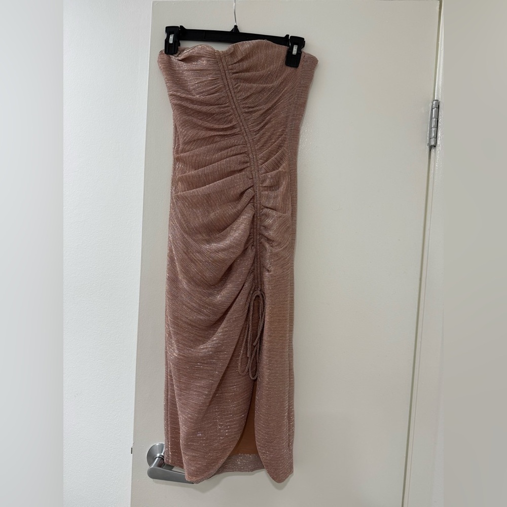 Jonathan Simkhai Shimmering Midi Rose Dress